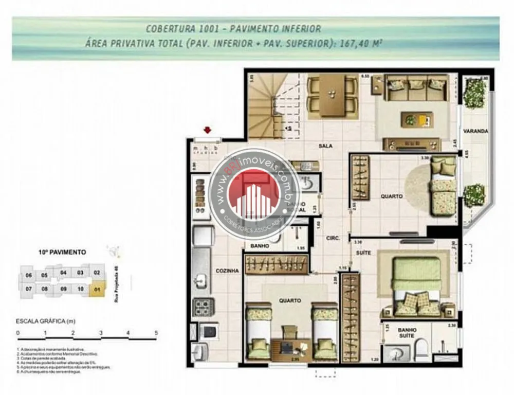 Cobertura, 3 quartos, 138 m² - Foto 7