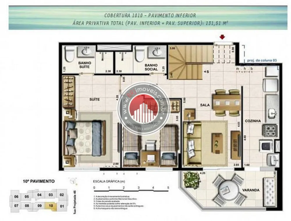 Cobertura, 3 quartos, 138 m² - Foto 12