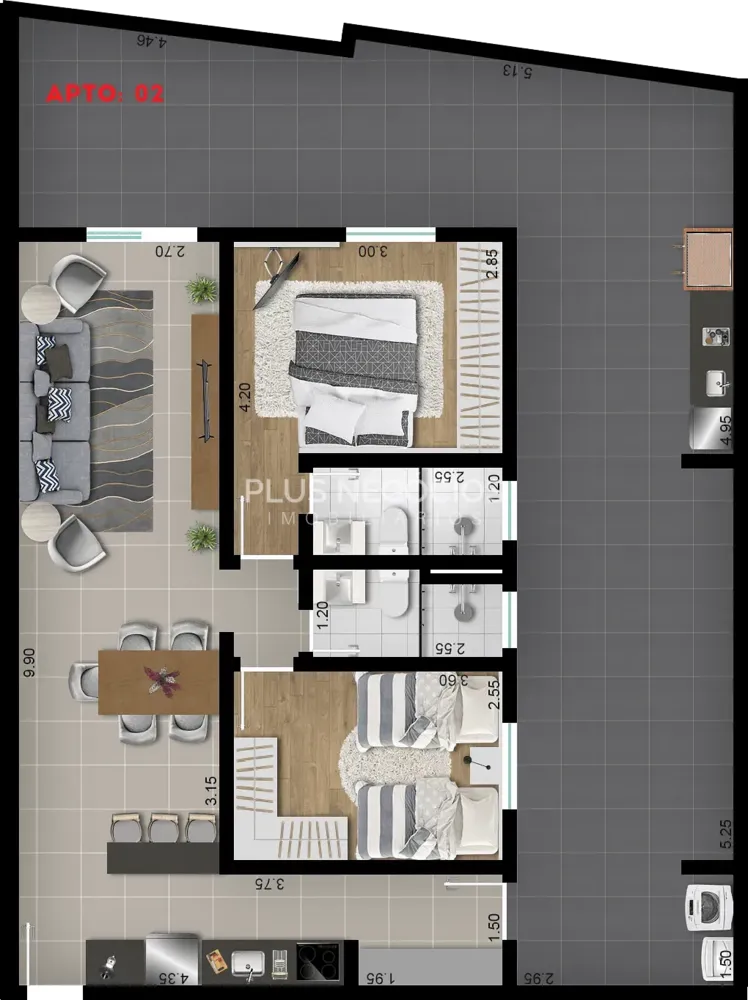 Apartamento, 2 quartos, 57 m² - Foto 12