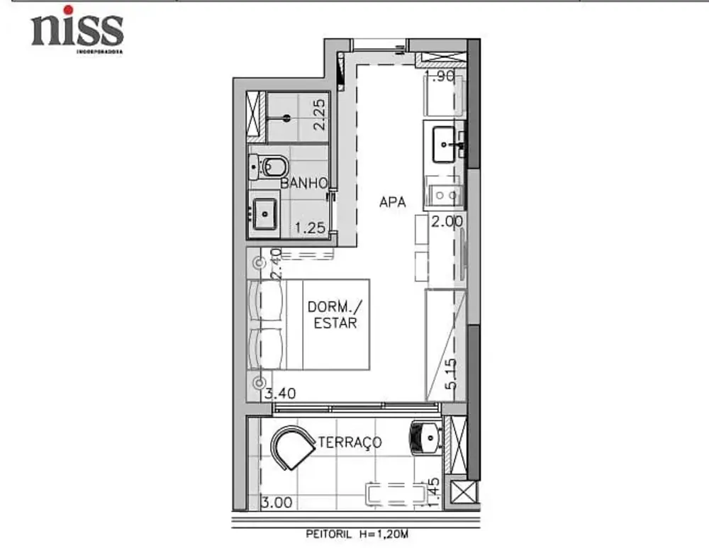 Apartamento, 1 quarto, 26 m² - Foto 8