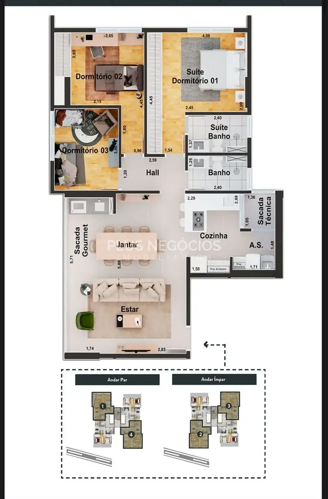 Apartamento, 2 quartos, 78 m² - Foto 4