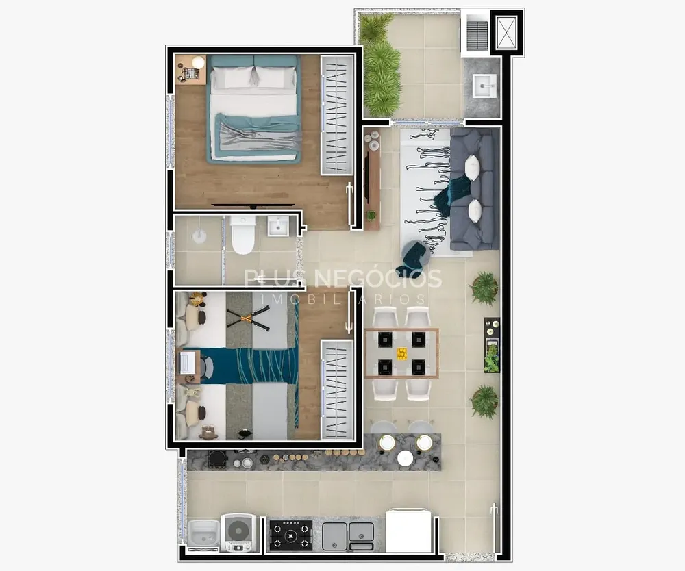Apartamento, 2 quartos, 48 m² - Foto 7