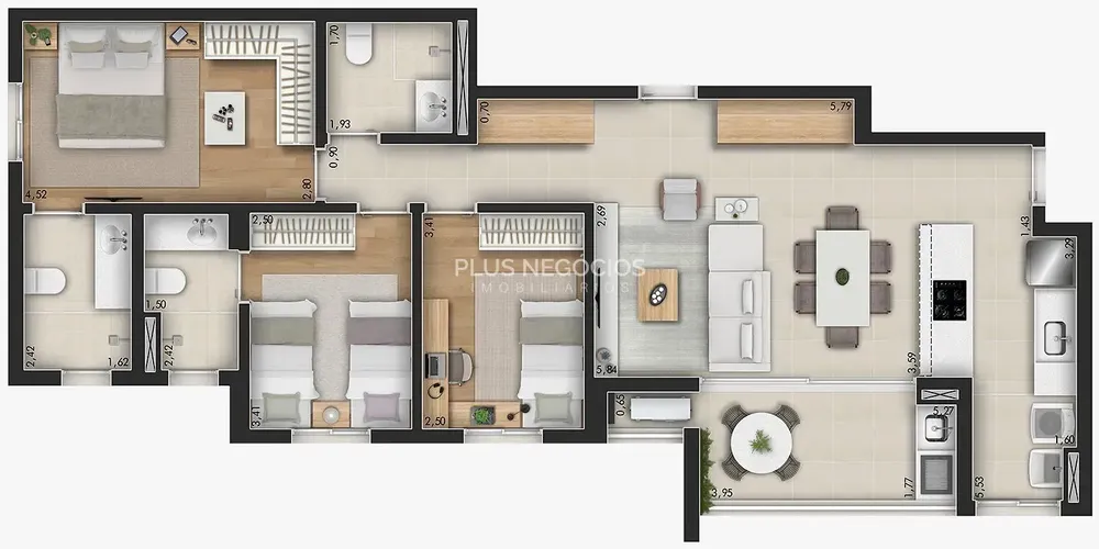 Apartamento, 3 quartos, 100 m² - Foto 12