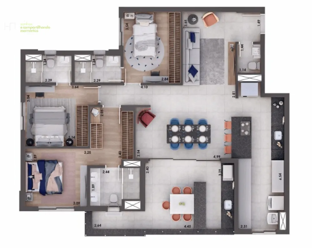 Apartamento, 3 quartos, 128 m² - Foto 4