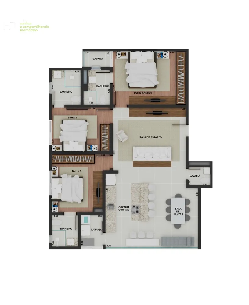 Apartamento, 3 quartos, 110 m² - Foto 2