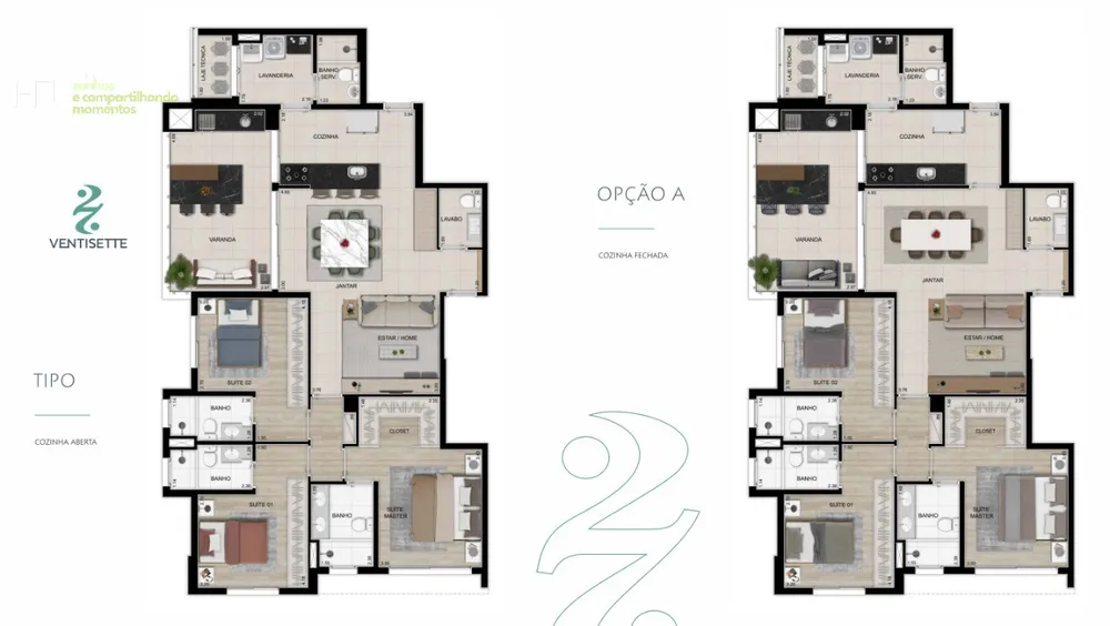 Apartamento, 3 quartos, 133 m² - Foto 1