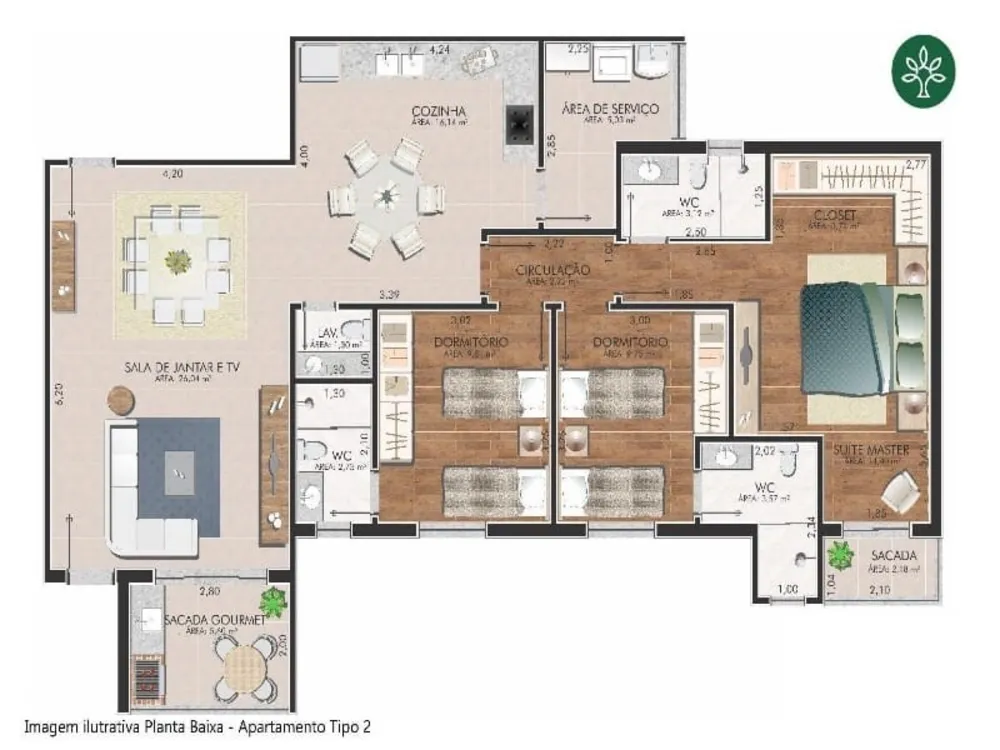 Apartamento, 3 quartos, 120 m² - Foto 16