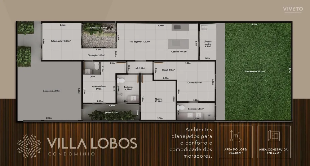 Casa de Condomínio, 3 quartos - Foto 1