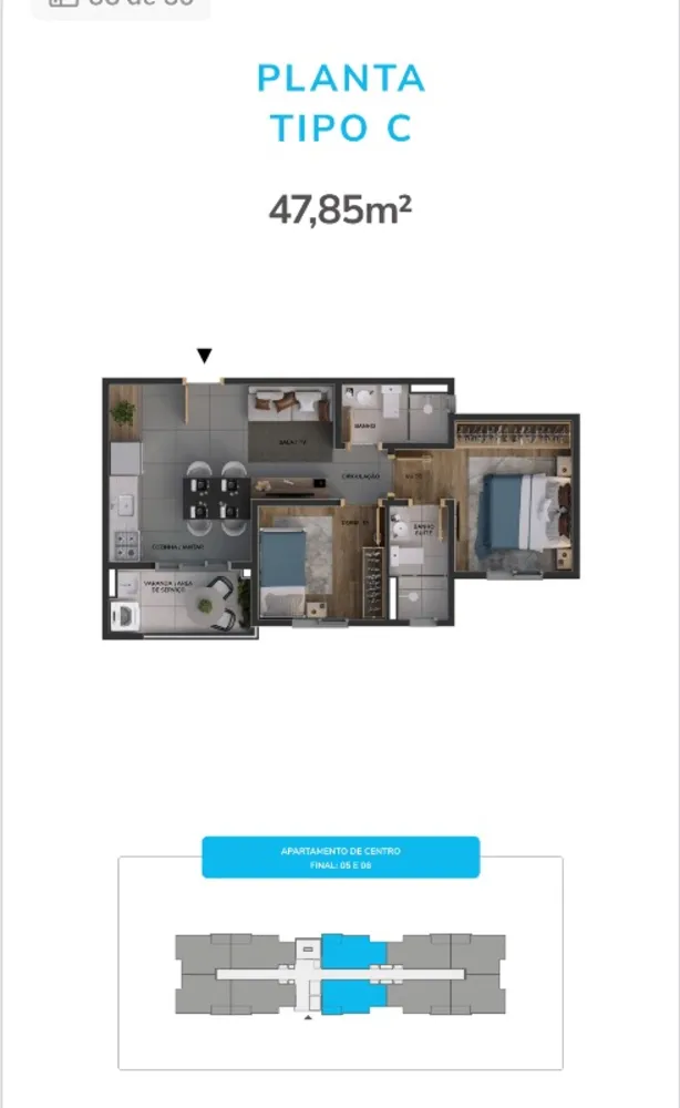 Apartamento, 2 quartos, 48 m² - Foto 10