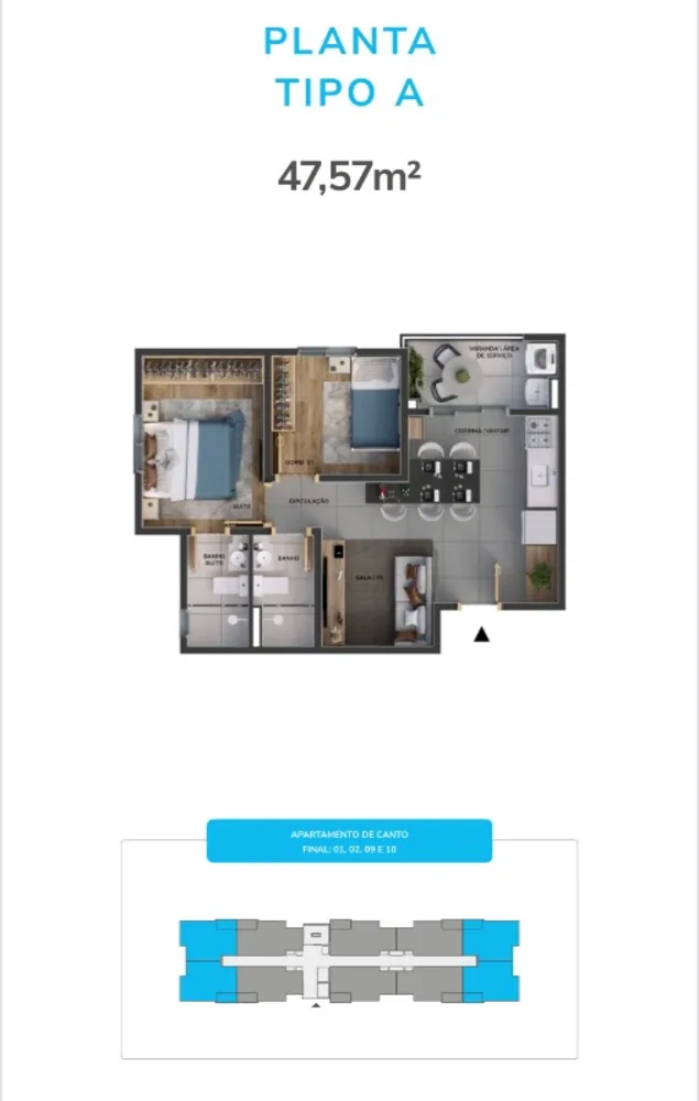 Apartamento, 2 quartos, 48 m² - Foto 8
