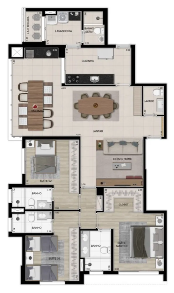 Apartamento, 3 quartos, 133 m² - Foto 12