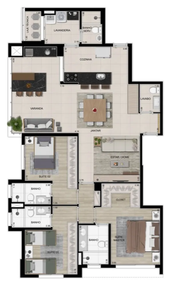 Apartamento, 3 quartos, 133 m² - Foto 10