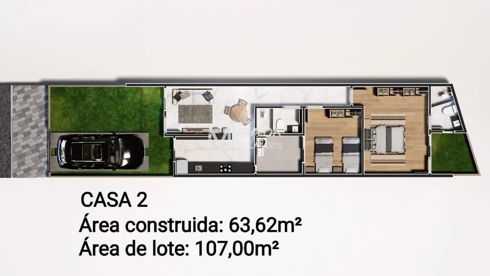 Casa, 2 quartos, 62 m² - Foto 6