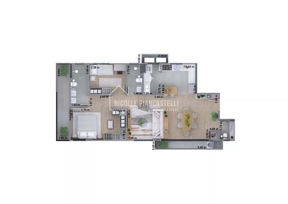 Apartamento, 3 quartos, 100 m² - Foto 3
