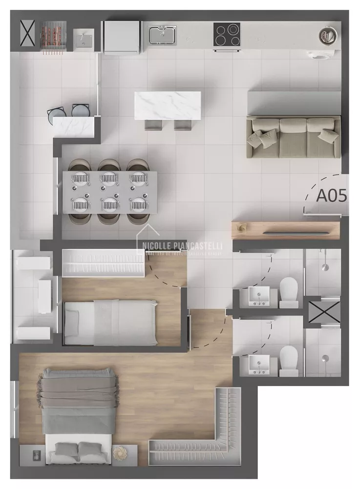 Apartamento, 2 quartos, 62 m² - Foto 3