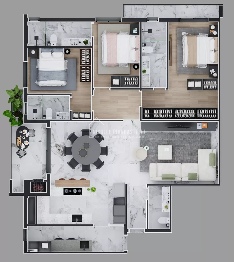 Apartamento, 3 quartos, 137 m² - Foto 2