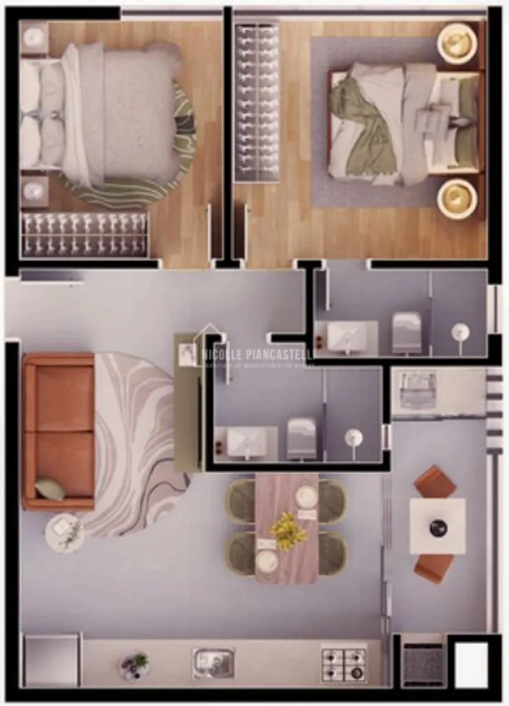 Apartamento, 2 quartos, 53 m² - Foto 6
