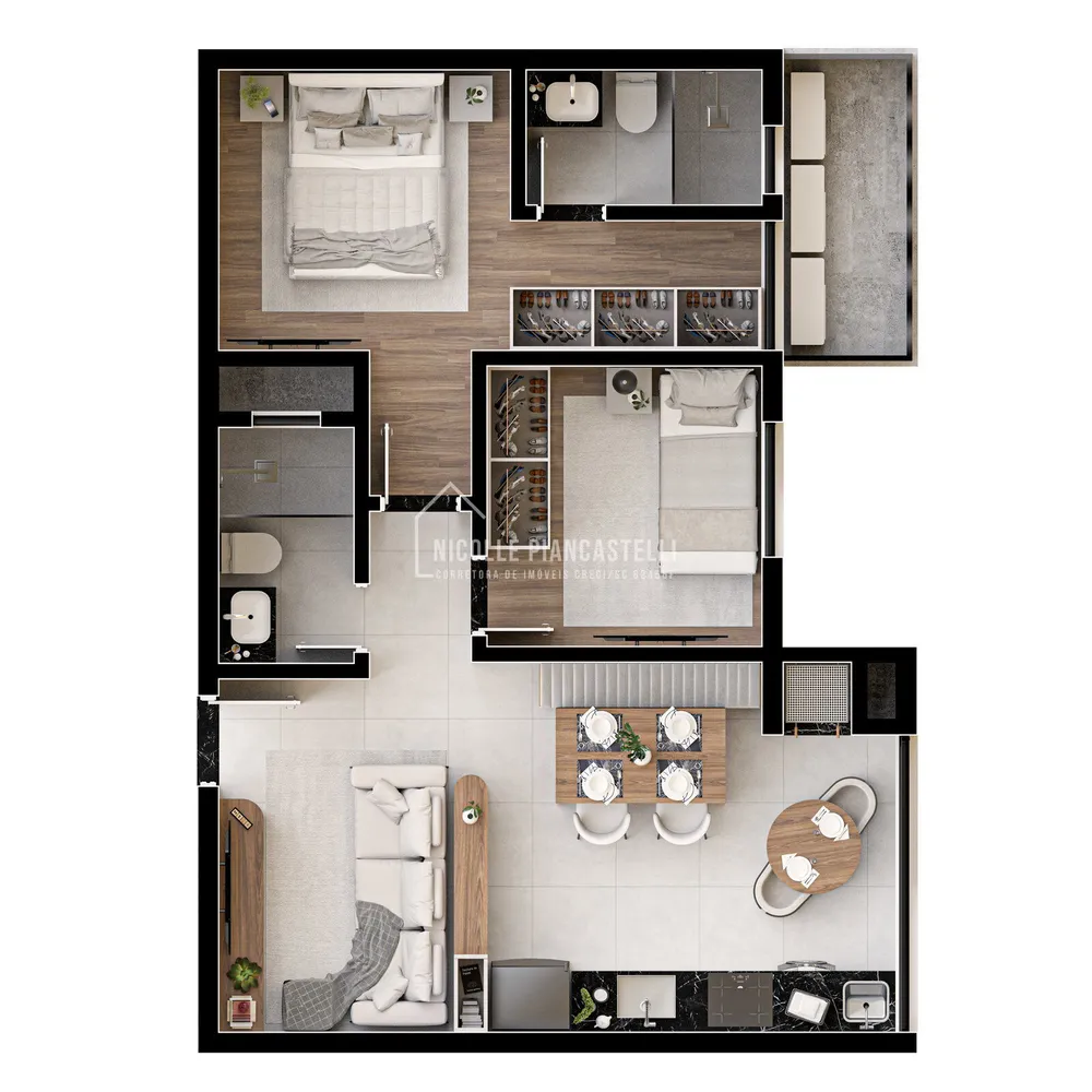 Apartamento, 2 quartos, 50 m² - Foto 5