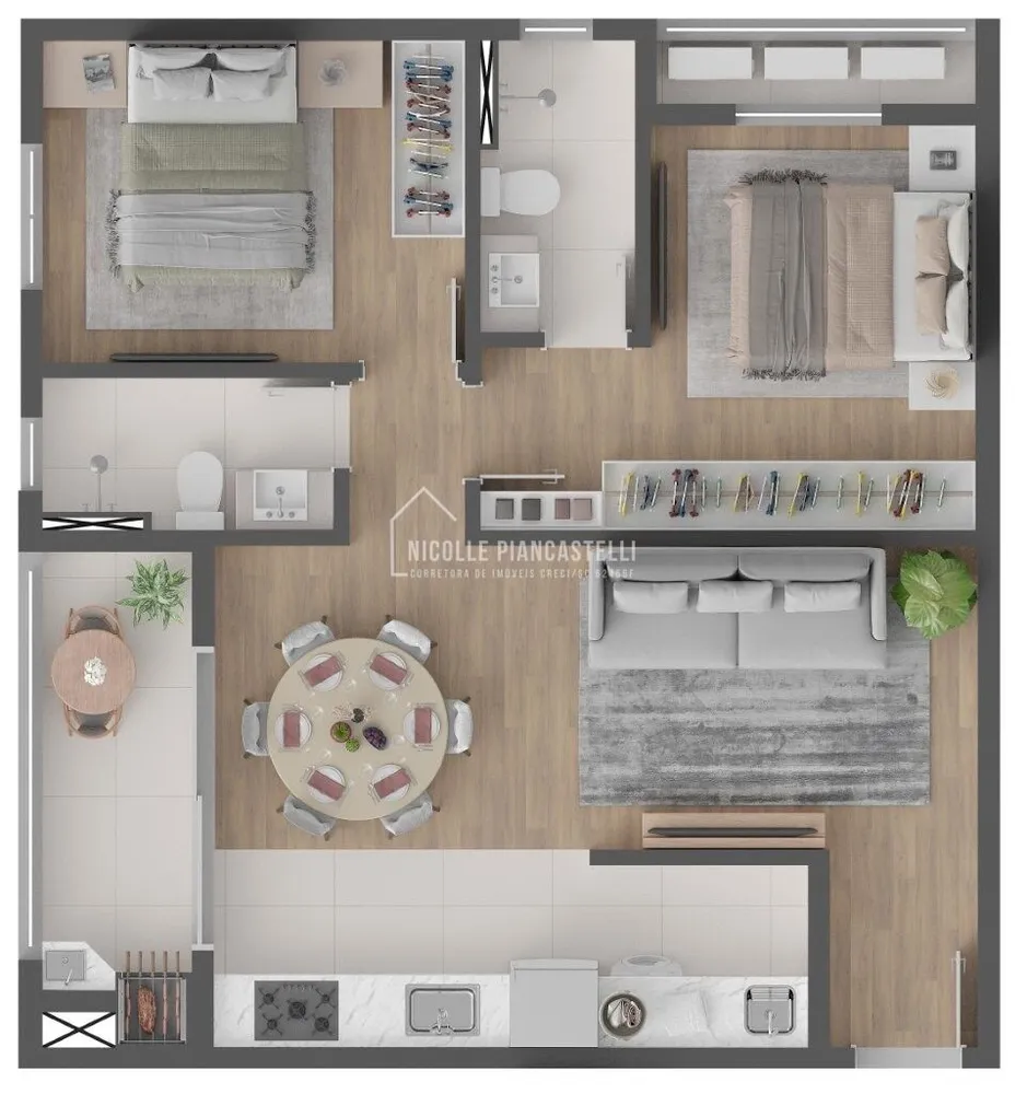 Apartamento, 2 quartos, 66 m² - Foto 3