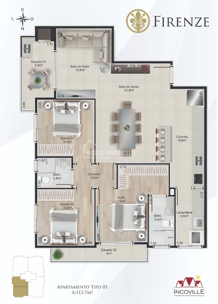 Apartamento, 3 quartos, 111 m² - Foto 6