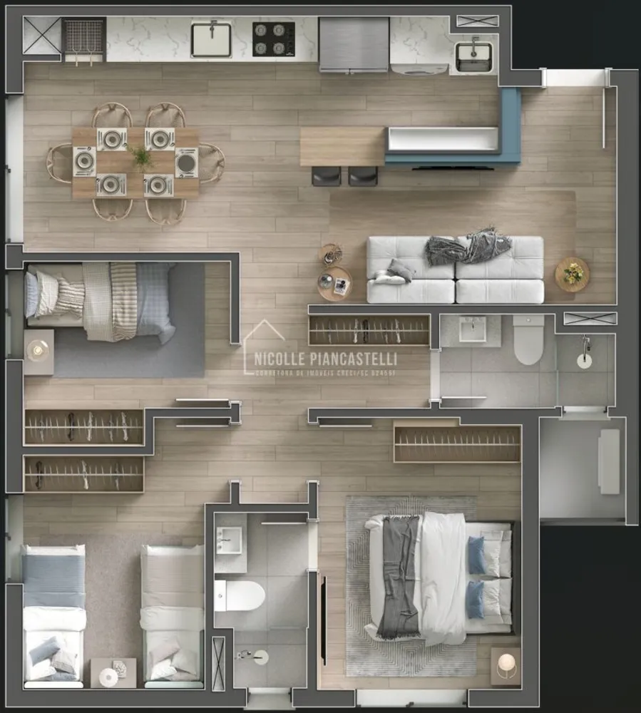Apartamento, 3 quartos, 72 m² - Foto 3