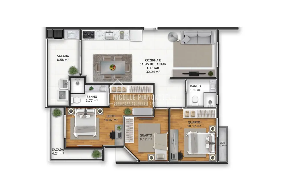 Apartamento, 3 quartos, 94 m² - Foto 4