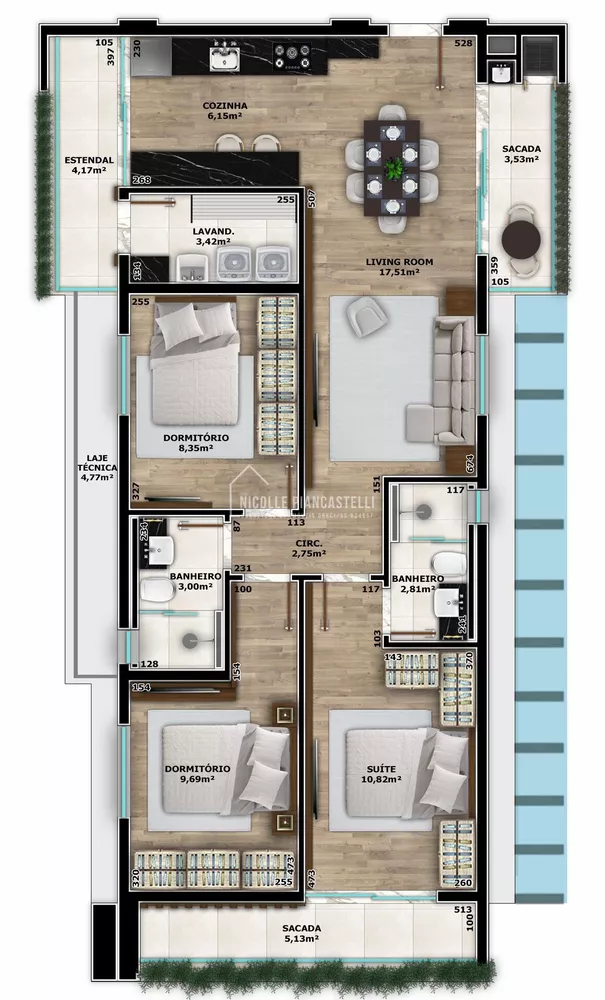 Apartamento, 3 quartos, 93 m² - Foto 5