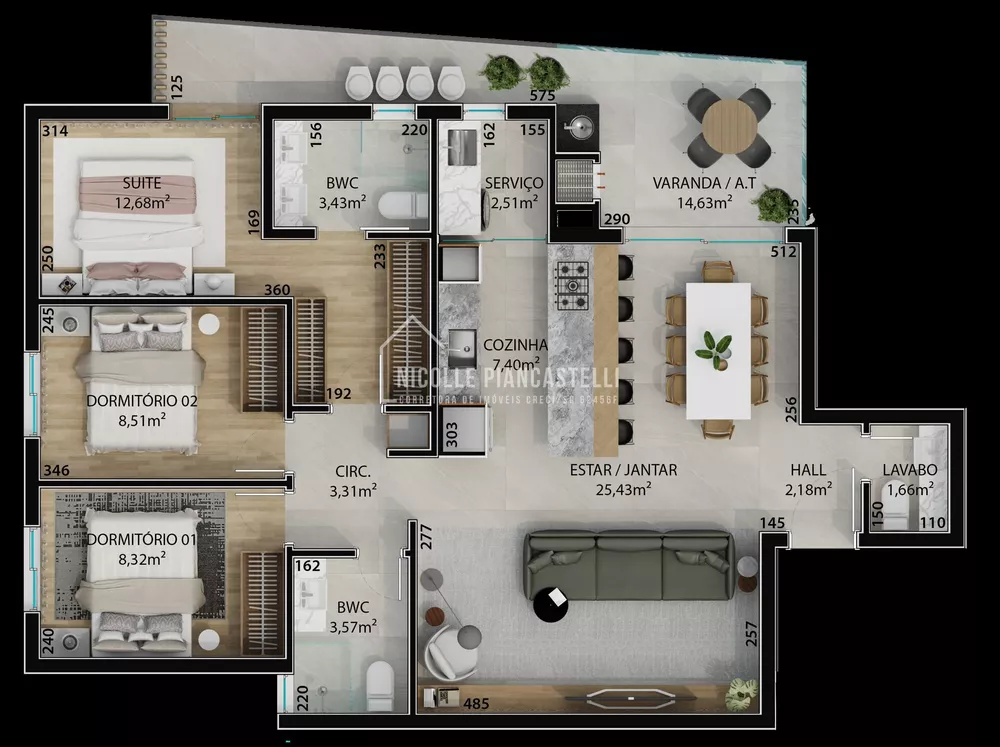 Apartamento, 3 quartos, 106 m² - Foto 2