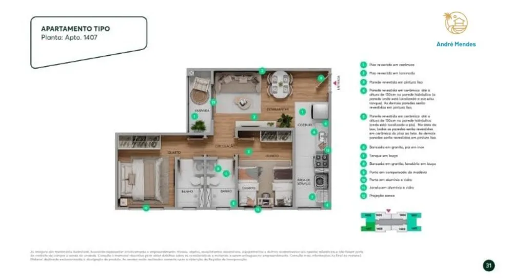 Apartamento, 2 quartos, 43 m² - Foto 16