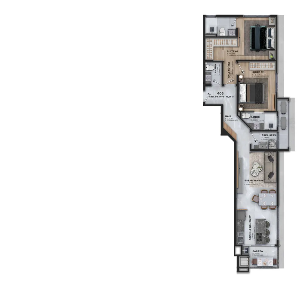 Apartamento, 3 quartos, 96 m² - Foto 11