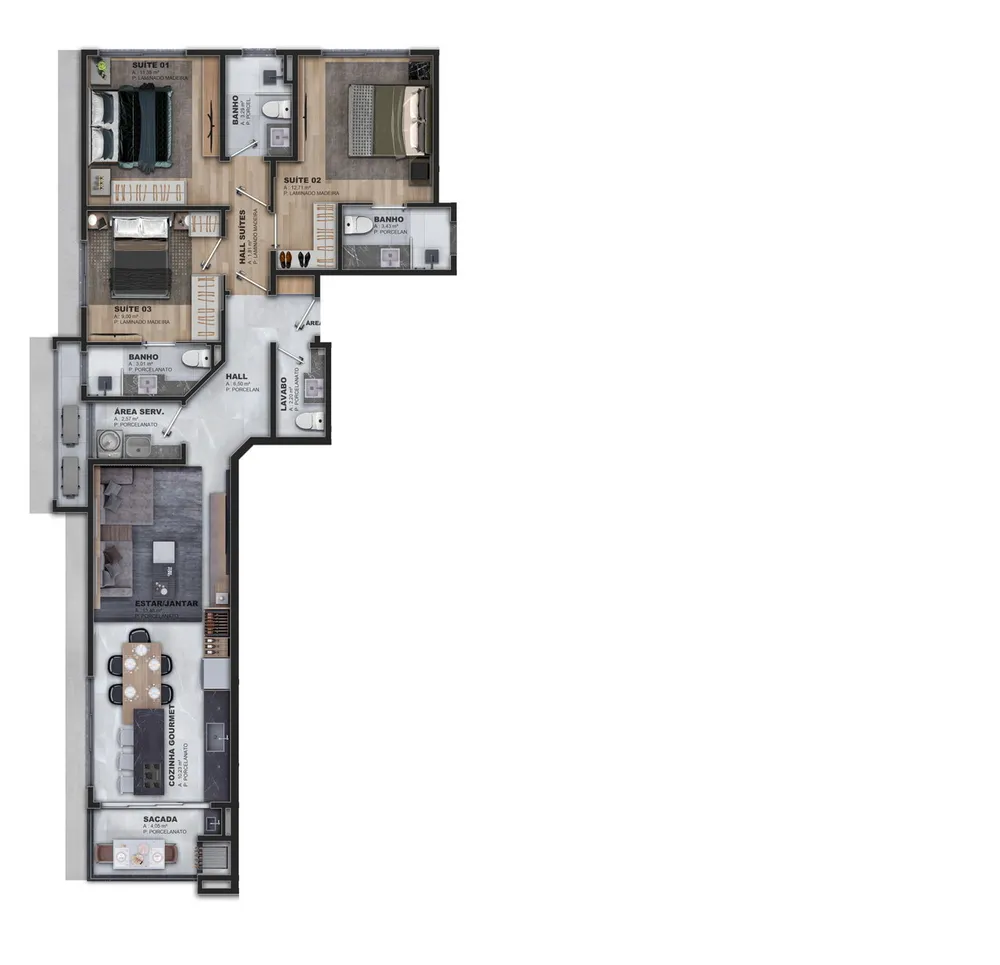 Apartamento, 3 quartos, 96 m² - Foto 10