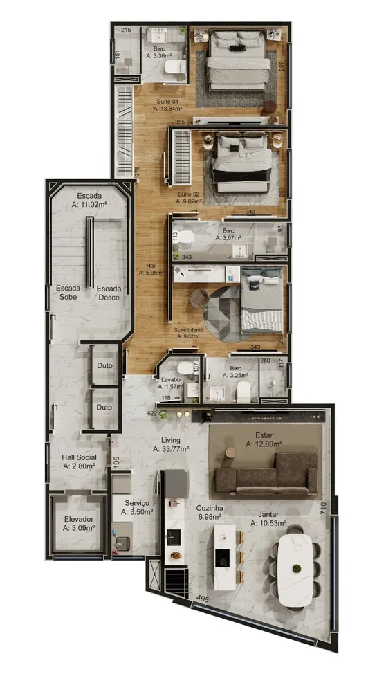 Apartamento, 3 quartos, 270 m² - Foto 3