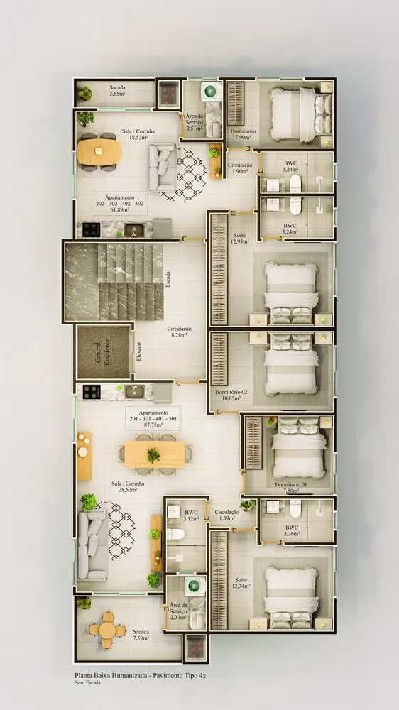 Apartamento, 3 quartos, 87 m² - Foto 10