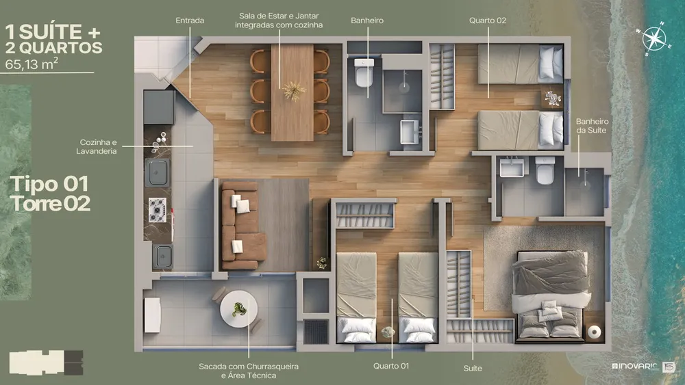 Apartamento, 2 quartos, 55 m² - Foto 16