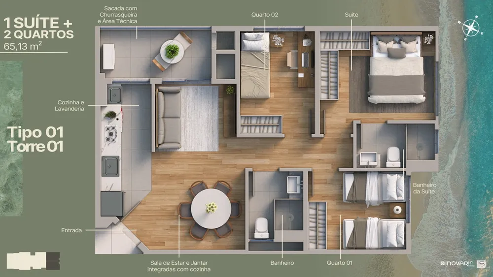 Apartamento, 2 quartos, 55 m² - Foto 7