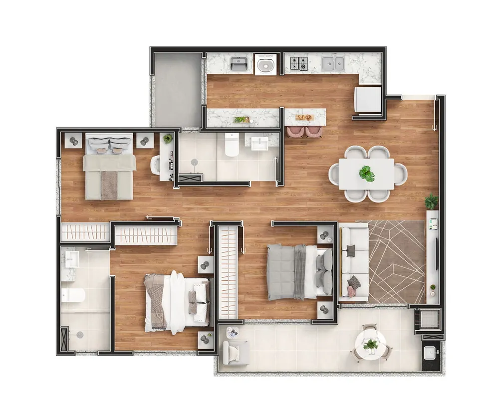 Apartamento, 3 quartos, 100 m² - Foto 12
