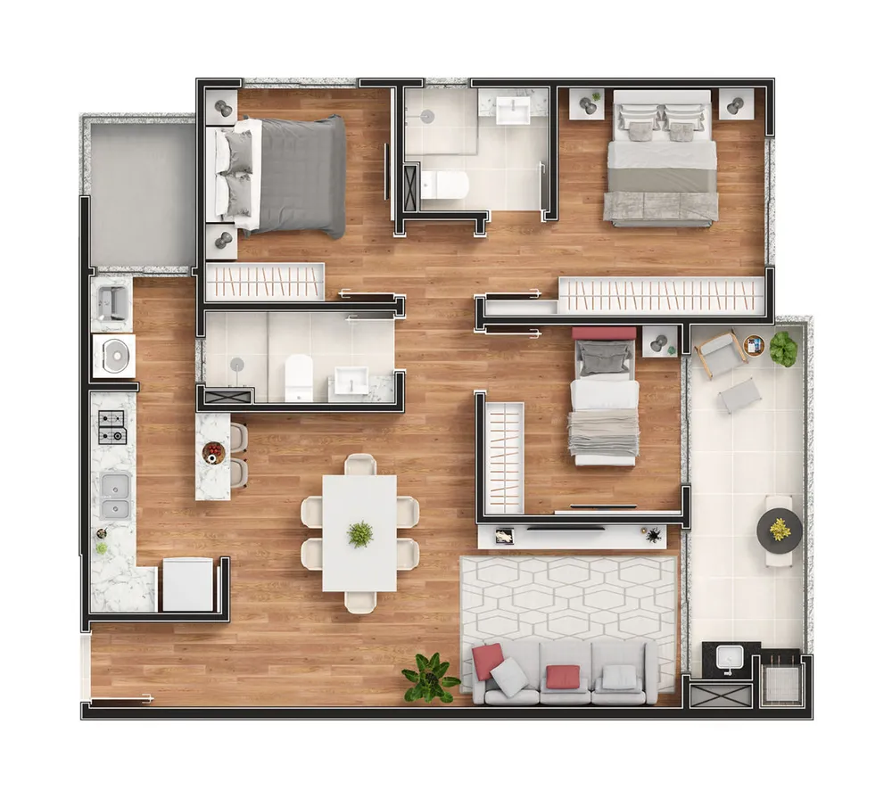 Apartamento, 3 quartos, 100 m² - Foto 11