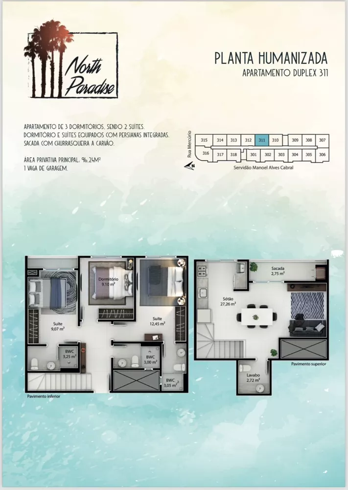 Apartamento, 3 quartos, 96 m² - Foto 1