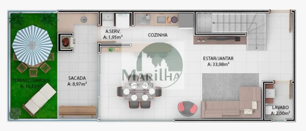 Apartamento, 1 quarto, 102 m² - Foto 2