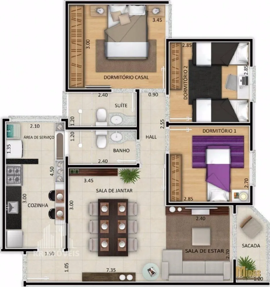 Apartamento, 3 quartos, 78 m² - Foto 9