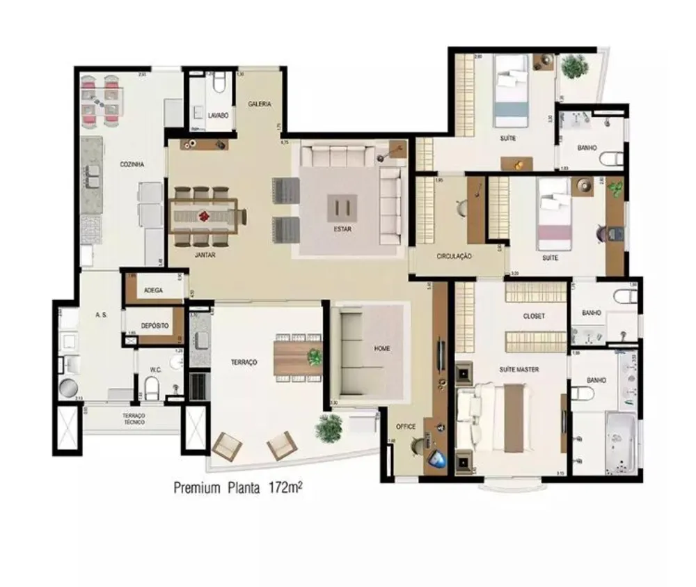 Apartamento, 3 quartos, 172 m² - Foto 8