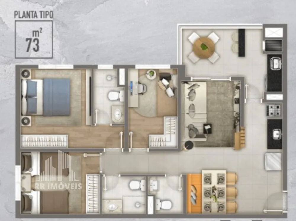 Apartamento, 2 quartos, 73 m² - Foto 8