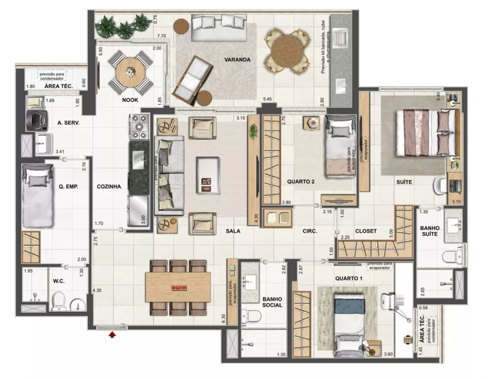 Apartamento, 3 quartos, 123 m² - Foto 7