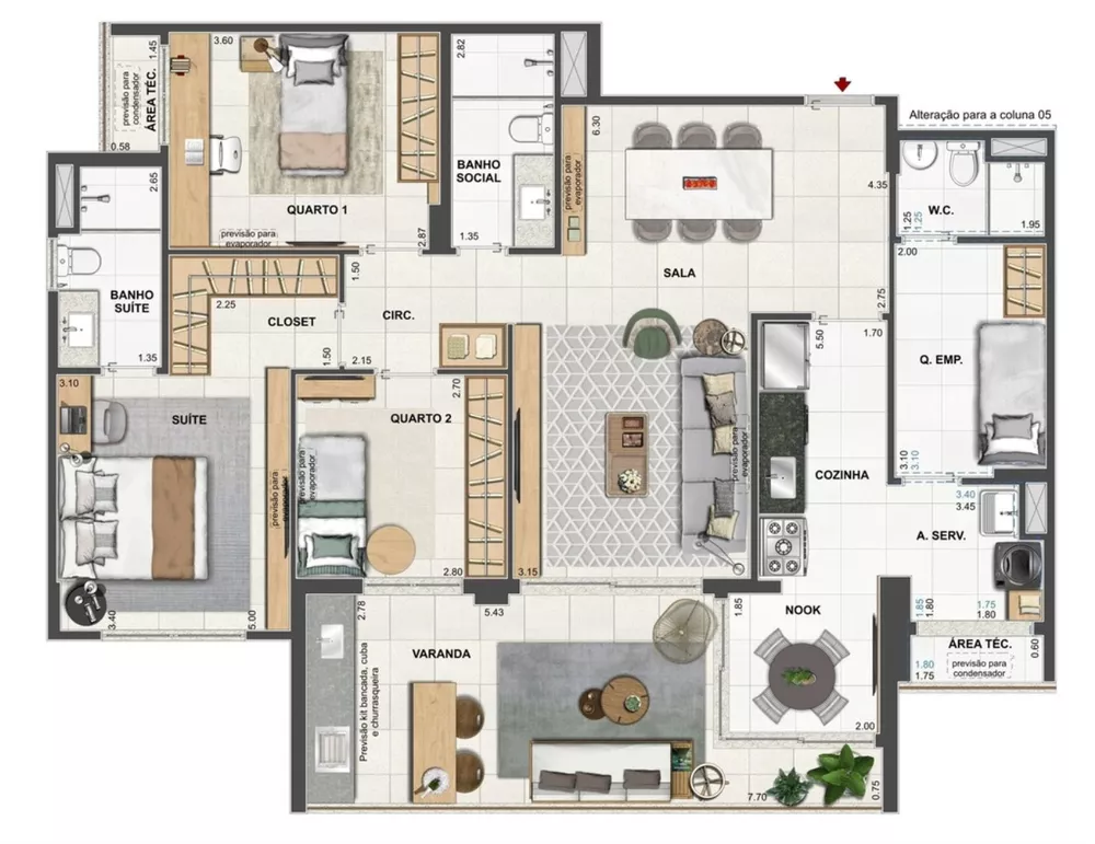 Apartamento, 3 quartos, 123 m² - Foto 61