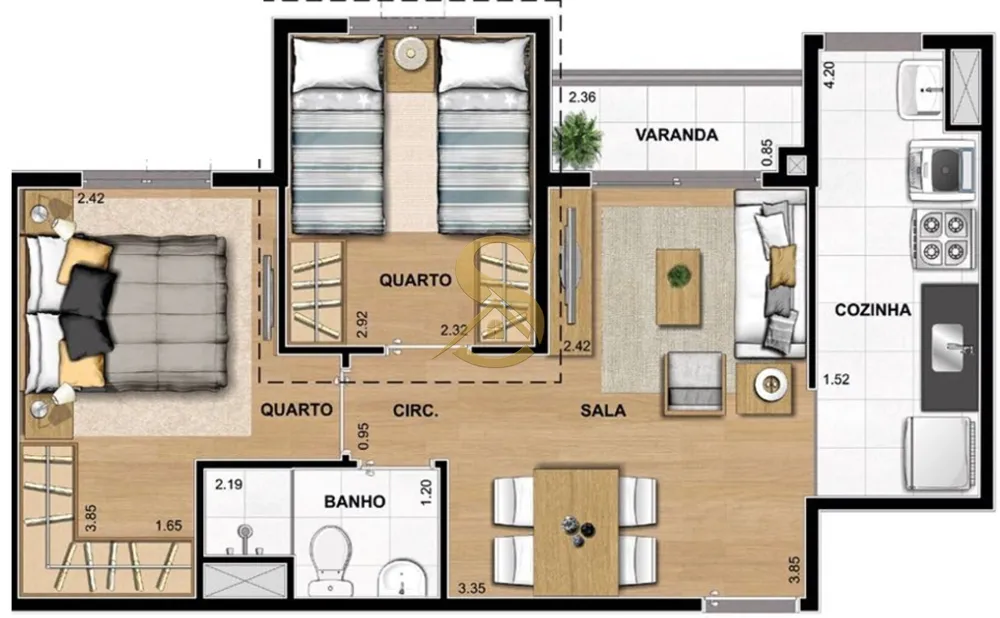 Apartamento, 2 quartos, 44 m² - Foto 49