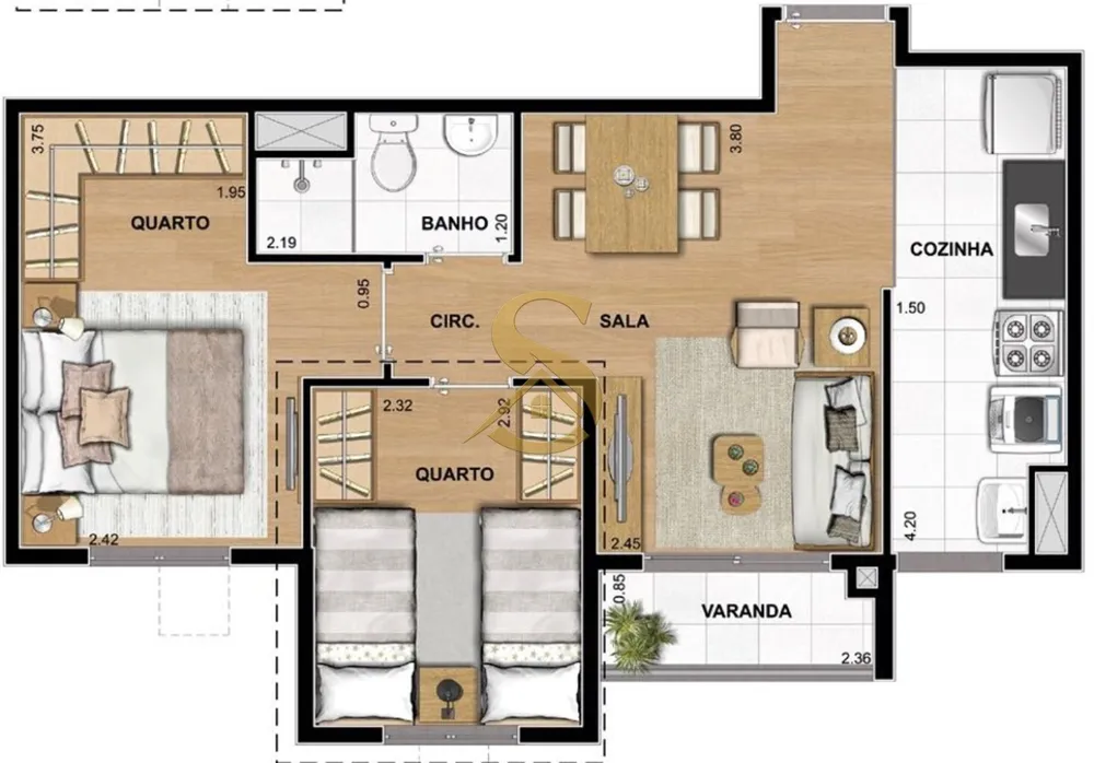 Apartamento, 2 quartos, 44 m² - Foto 32