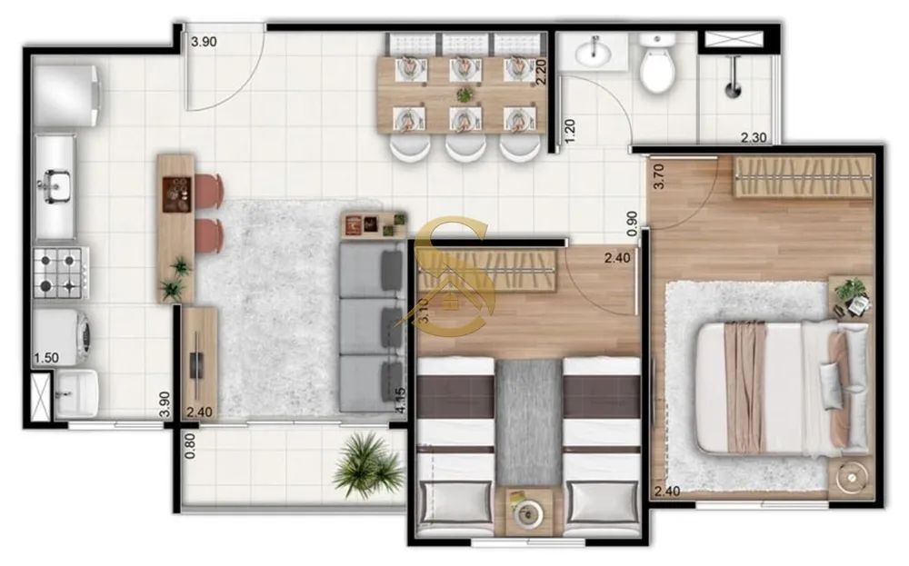 Apartamento, 1 quarto, 43 m² - Foto 37