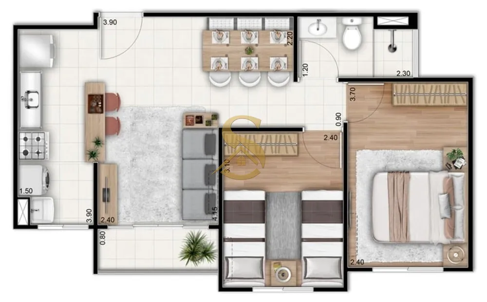 Apartamento, 1 quarto, 43 m² - Foto 38