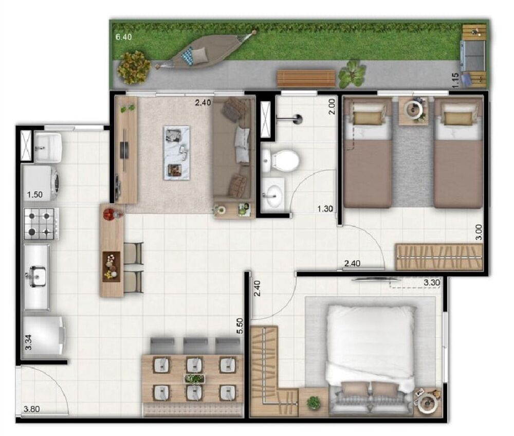 Apartamento, 1 quarto, 43 m² - Foto 19