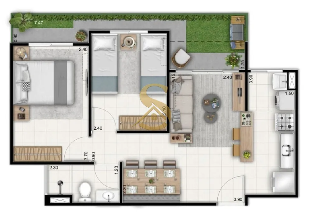 Apartamento, 1 quarto, 43 m² - Foto 39